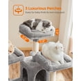 thumbnail image 4 of Árbol para Gatos Feandrea Torre Grande con Rascadores Gris, 4 of 8