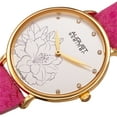 thumbnail image 2 of Women's Diamond Hibiscus Gold-Tone/Hot Pink Leather Strap Watch, 2 of 4