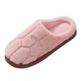thumbnail image 2 of Aayomet Slippers Women Comfy Warm Lined Fuzzy Slip-on Slippers with Memory Foam,Pink 36-37, 2 of 4