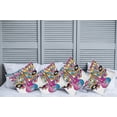 thumbnail image 2 of Ambesonne Colorful Throw Pillow Cover 4 Pack, Peace Love Vinyl Music, 24", Blue Pink Yellow, 2 of 5
