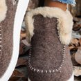 thumbnail image 4 of Tao Tao Soft Plush Slip-on Sneakers for Cozy Feet, Warm Cozy Micro Suede Slipper Boots, Non Slip Orthopedic Winter Slippers Coffee 39, 4 of 6