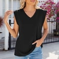 thumbnail image 2 of gakvbuo summer tank tops for women 2024 going out topsWomens Solid Color Sleeveless V-Neck Sleeveless Sling Top, 2 of 5