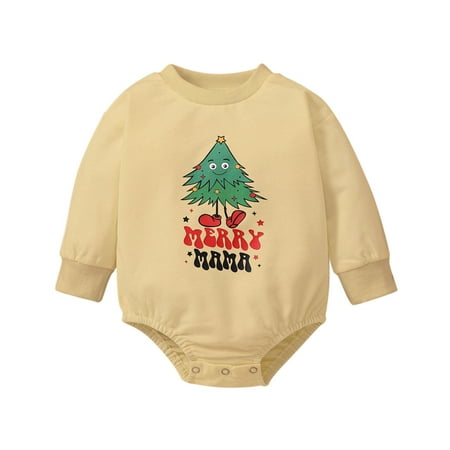 

kpoplk Newborn Long Sleeve Onesie Newborn Baby Girl Boy Christmas Outfit Gobble Turkey Romper Sweatshirt Color Block Bodysuit Fall Clothes(Beige)