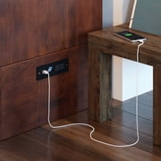 Southampton Murphy Bed Chest Twin Extra Long Walnut with Charging Station