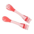thumbnail image 3 of Baby Spoon And Fork, Colorful Fork Spoon Set With Silicone Handle For Feeding, 3 of 8