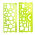 thumbnail image 1 of Craft Kits 2 Pcs Geometric Drawings Templates Multi Shaped Drafting Stencils Plastic Measuring Templates Rulers Clear Drawing Triangle Tool Protractor Set for Studying Designing Desk Supplies, 1 of 8