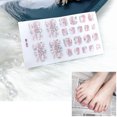 thumbnail image 5 of 6 hojas de pegatinas para uñas de los pies, resistentes al agua y de larga duración, diseño 3D, para decoración de uñas, para mujeres y niñas (patrones surtidos), 5 of 5