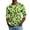 Fluorescent Green, variant on Men's St. Patrick's Day Shamrock Henley Shirt 3/4 Sleeve Casual Clover Print Top