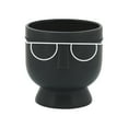 thumbnail image 2 of Sagebrook Home 6"h Face with glasses Planter, Black, 2 of 4