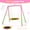 Pink Steel2, variant on XIZE Heavy-Duty A-Frame Metal Swing Set for Backyard with 1 Saucer and 1 Belt Swing Seat, Outdoor Playset for family