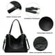 thumbnail image 2 of Bolso de mano grande para mujer - Tote Bag, Shopper, Bolso de hombro de piel para mujer, Bolso bandolera para mujer, Bolso con asa de piel sintética y cartera, Juego de 2, 2 of 5