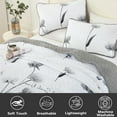 thumbnail image 3 of 3 Pieces Grey White Floral King Size Bedspread Bed Cover Quilt Gray Boho Farmhouse Bedding Set, 3 of 6