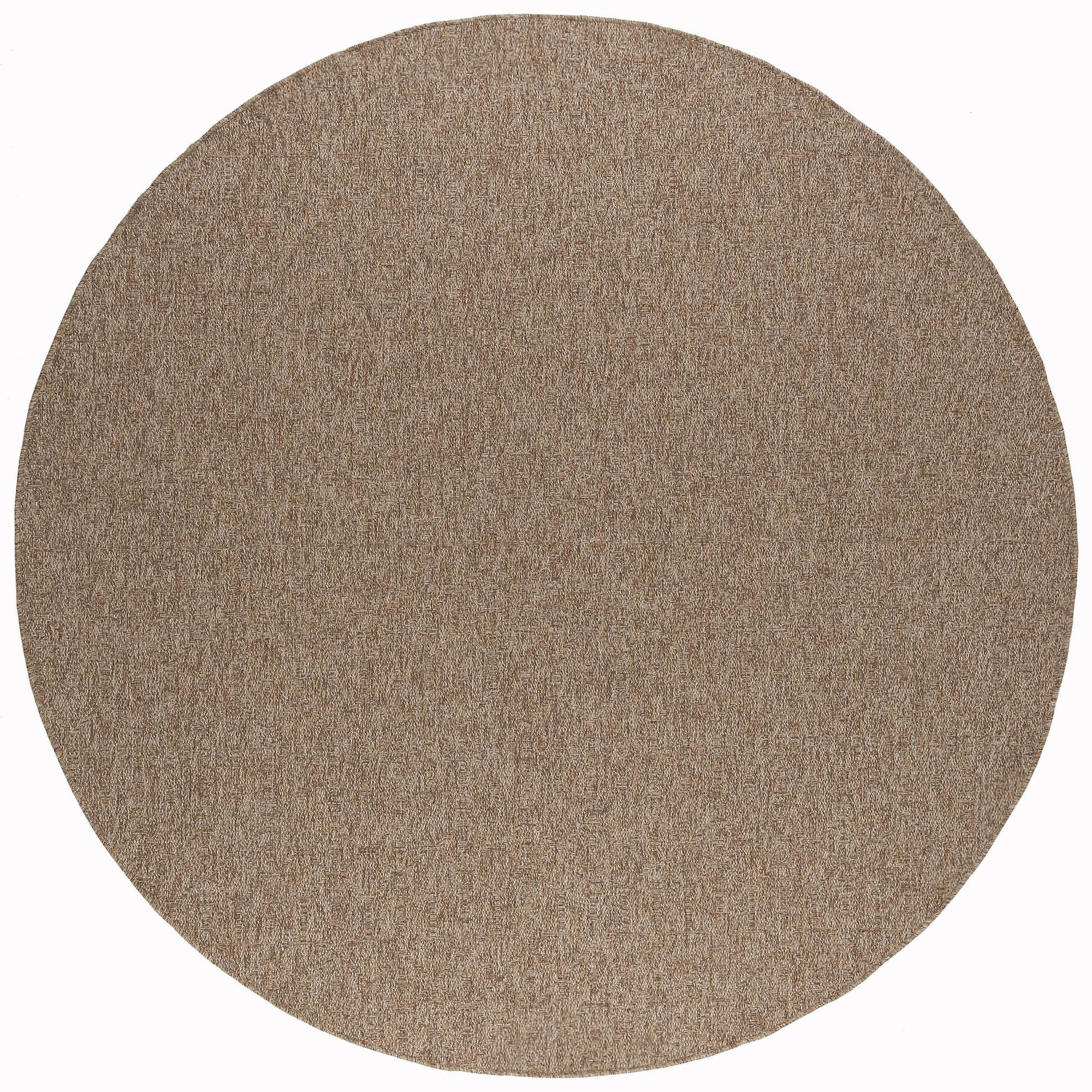 6ft Round Water Resistant, Indoor Outdoor Rugs for Patios, Front Door Entry, Entryway, Deck, Porch, Balcony | Outside Area Rug for Patio | Beige, Solid | Size: 5'1'' Round
