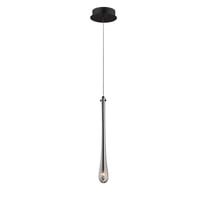 ET2 Lighting E24211-138BK Stillo - 1.5W 1 LED Mini Pendant-18 Inches Tall and 2 Inches Wide Black