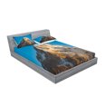 thumbnail image 2 of Ambesonne Nature Fitted Sheet & Pillow Sham Set, Himalaya Mountains, Full, Blue Brown, 2 of 2
