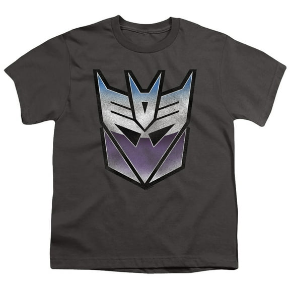 Transformers Vintage Decepticon Logo S/S Youth 18/1 T-Shirt Charcoal