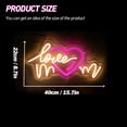 thumbnail image 6 of Y YUNHSOM Love Mom Neon Sign,USB Power Dimmable Led Light Sign for Wall Decor，Room, Office, Mother's Day Gift(15.75*8.66 Inch), 6 of 9