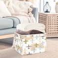 thumbnail image 3 of Yayeee Collapsible Cube Storage Bin with Lid Fabric Closet Decorative Basket with Handles, Colorful Airplanes Pattern, 3 of 7
