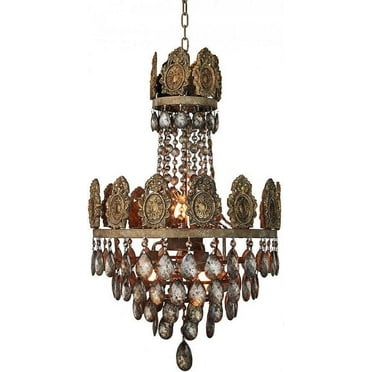 Chandelier Brass Carved