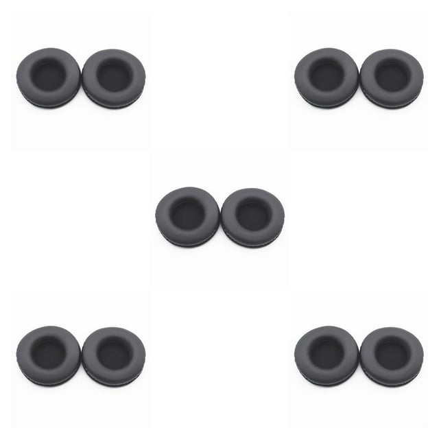 Coussinets d'Oreille pour Casque de Jeu Ronds Éponge Protectrice Accessoires de Remplacement pour HES2.0 Noir 5Ensemble
