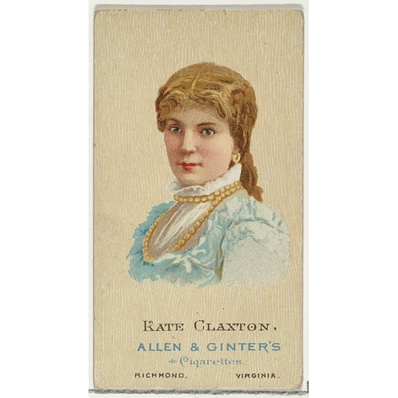 Kate Claxton, from Worlds Beauties, Series 2 (N27) for Allen & Ginter Cigarettes Poster Print (18 x 24)