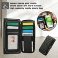 thumbnail image 2 of YEYKX Wallet Case for iPhone 16 Pro Max 6.9inch with Wrist/Shoulder Strap, 9 Card Slots Zipper Purse Luxury Leather Stand Checkered Cell Phone Cover,Black,For iPhone 16 Pro Max, 2 of 10