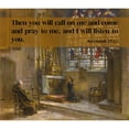 thumbnail image 3 of ArtsyQuotes 22x20 Black Modern Framed Museum Art Print Titled - Bible Verse Quote Jeremiah 29:12, Leon Augustin LHermitte - The Prayer Saint-Bonnet Church, 3 of 5
