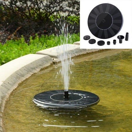 Ohuhu Solar Powered Bird Bath Fountain Pump, Outdoor Water Fountains For Pool, Garden, Aquarium