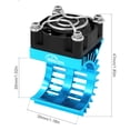 thumbnail image 3 of Disipador De Calor Del Motor Disipador De Calor Del Motor Disipador de calor de motor sin escobillas con ventilador de refrigeración de 5 V para coche RC 1/14 1/16 1/18 (azul), 3 of 8
