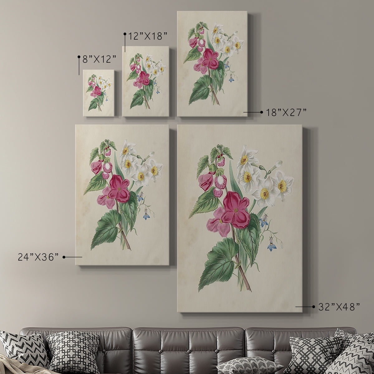 Antique Garden Bouquet IV Premium Gallery Wrapped Canvas - Ready to Hang