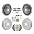thumbnail image 1 of Transit Auto Front Rear Coated Disc Brake Rotors Semi-Metallic Pads and Drum Kit (7Pc) for Car Chevrolet Trax KGS-102880, 1 of 11