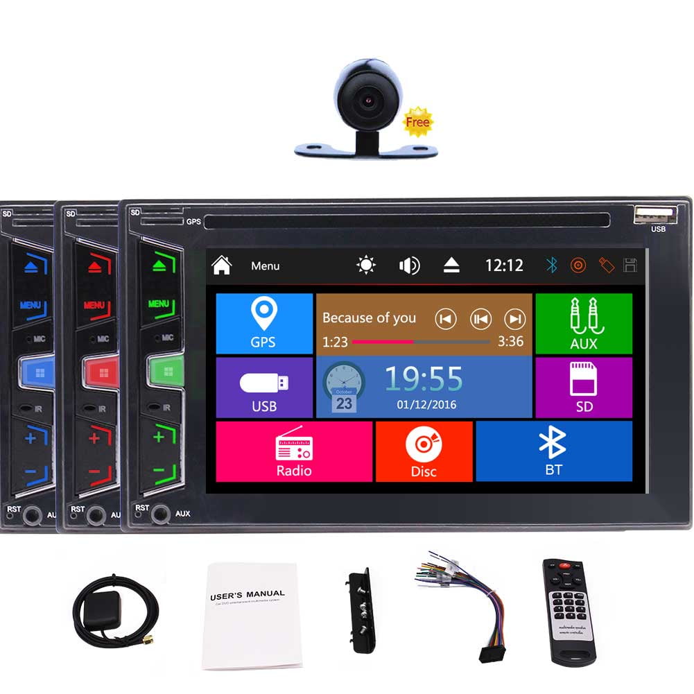 6.2" 5Points MultiTouch Screen Double Din Car Stereo DVD CD Player