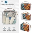 thumbnail image 5 of Clear Makeup Bags with Handle Large Opening 2 Pack Set Toiletry Bag Quart Size Bag, for Women Man Traveling Travel Essentials, Toiletries and Other. Colorful Leather Pattern, 5 of 5