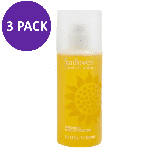 SUNFLOWERS Deodorant Spray for Women Elizabeth Arden 5 Oz (3 Pack