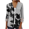 thumbnail image 2 of Cardigan Mignon Mode pour Femmes à Manches Trois Quarts, Cardigan à Boutons à Manches 4/3, Veste, Haut, Cardigans pour Femmes en Liquidation, 2 of 5