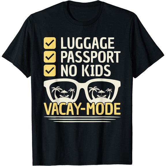 Vacay Mode Beach Vacation Summer Spring Cruise Funny Holiday T-Shirt Black Medium