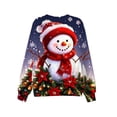 thumbnail image 3 of GDREDA Chandail à Capuchon et Chandails en Molleton pour Filles Imprimé de Noël Mignon Col Rond Manches Longues Chandail en Molleton pour Enfants Mode, 3 of 7