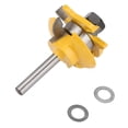 thumbnail image 4 of 3Pcs Set 1/4in Shank Woodworking Frame Door Rail & Stile Cove Raised Panel Tenon Router Bit, Cemented Carbide with High Hardness for Electric Wood Routers or Engraving Machines, 4 of 7