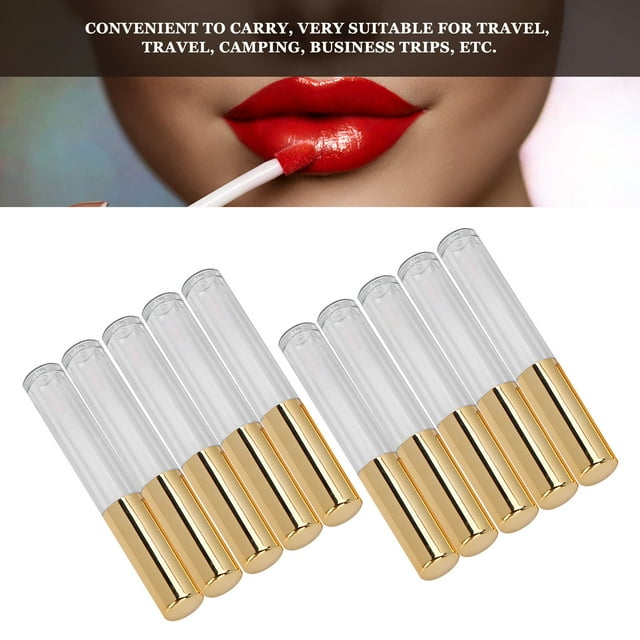 Lip Glaze Tubo Vacío DIY Brillo De Labios Contenedor Recargable Viaje Botella De Lápiz Labial Transparente