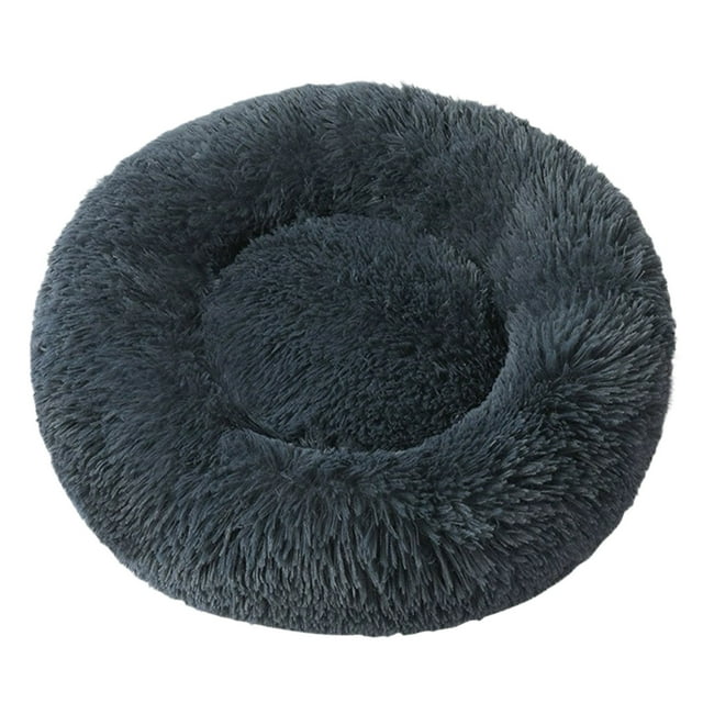 Curly Donut Cuddler Pet Bed Calming Anxiety Washable Comfort Cushion Mat with Non- Base for Cats and Dogs