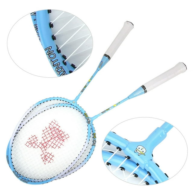 FLAMEEN Ensemble de Raquette de Badminton, Ensemble de Badminton Léger et Robuste Raquette de Badminton Dessin Animé Raquette de Badminton pour Enfants pour Sport de Plein Air