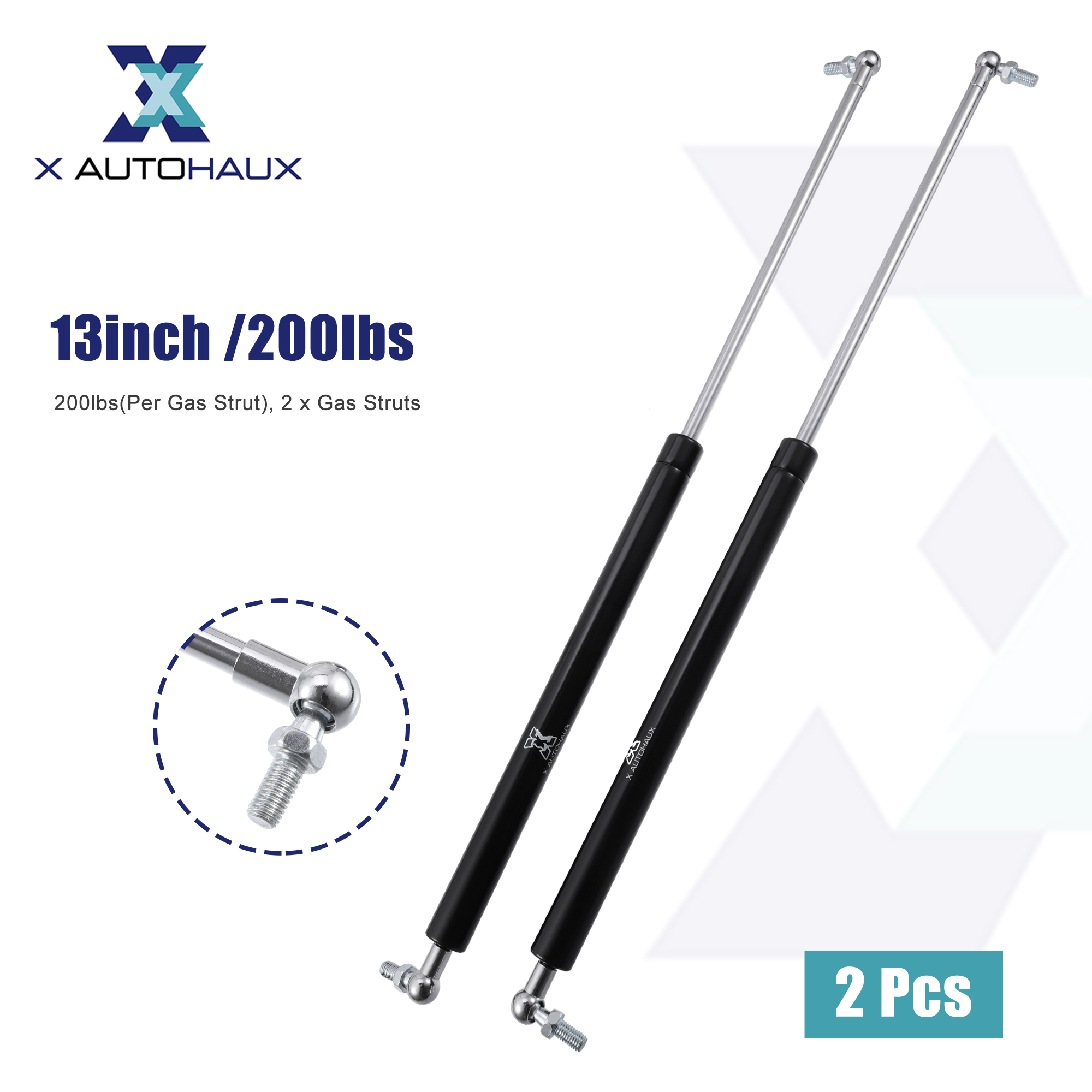 Unique Bargains 2Pcs 23inch 200lbs Universal Gas Struts for Pickup Truck Tonneau Covers