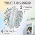 thumbnail image 4 of PRIMEPURE Confetti Poppers - 6 pack - Silver Mylar Star Confetti Cannon and Streamer Party Shooters, 4 of 10