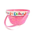 thumbnail image 3 of Panier en bambou imprimé de lapin, rose, 3 of 5
