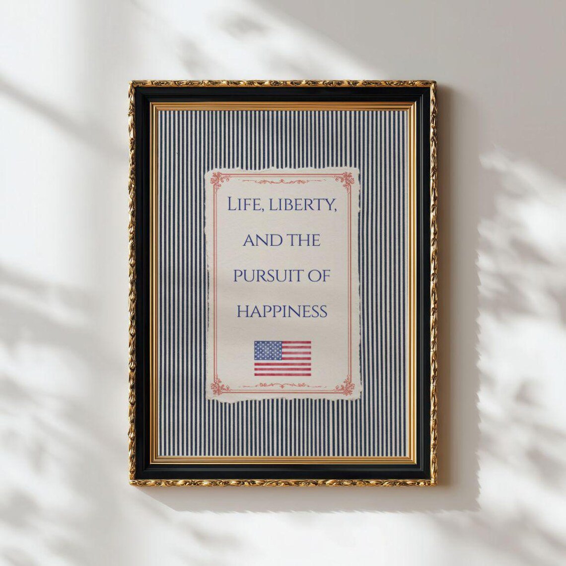 Life Liberty Pursuit Of Happiness Print Declaration Of Independence Art American Heritage Decor