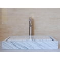thumbnail image 5 of Eden Bath EB-S006CW-P Rectangular Infinity Pool Sink- White Carrara Marble, 5 of 7