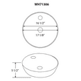 thumbnail image 2 of Isabella Plus Collection Round Above Mount Basin with Single Faucet Hole and Center Drain - White, 2 of 3
