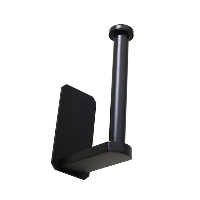 Bewildely Portarrollos de papel higiénico Autoadhesivo en el baño Portarrollos de papel de cocina Acabado negro Portarrollos de papel de cocina Juegos de accesorios de baño