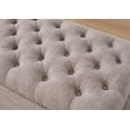 thumbnail image 4 of Button Tufted Storage Ottoman with Nailhead, Taupe Color, 4 of 4