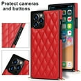 thumbnail image 2 of Dteck Case for Apple iPhone 11 Pro 5.8-inch,Luxury Leather Hybrid Rubber Shockproof Case Crossbody Back Cover with Shoulder Chain Strap (about 1m),Red, 2 of 9